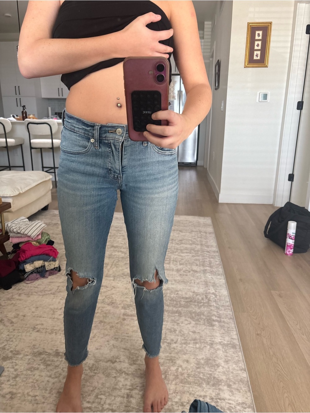 Lucky Brand Light Blue Distressed Skinny Jeans
